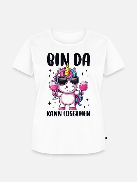 Bin Da Kann Losgehen - Frauen Premium Bio T-Shirt - Weiß
