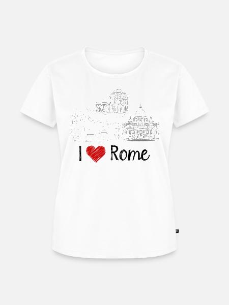 Ich Liebe Rom - Frauen Premium Bio T-Shirt - Weiß