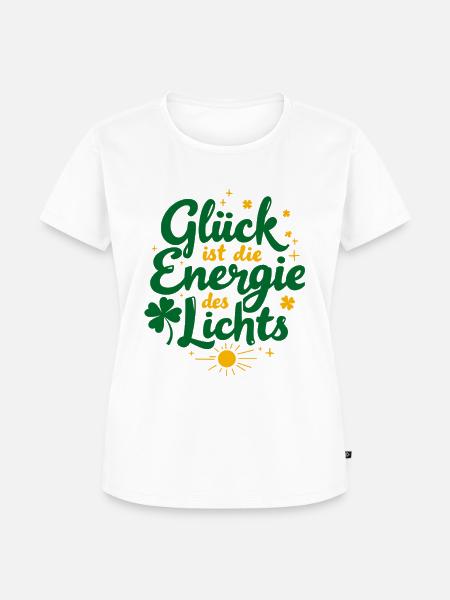 Glück Energie Licht - Frauen Premium Bio T-Shirt - Weiß