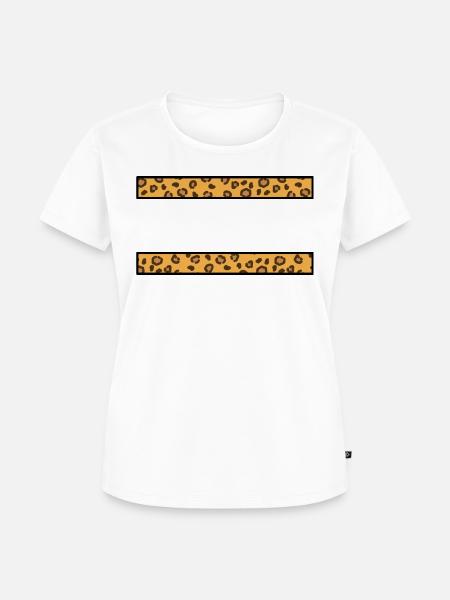 Rahmen Leopard Muster - Frauen Premium Bio T-Shirt - Weiß
