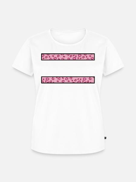 Rahmen Leopard Muster - Frauen Premium Bio T-Shirt - Weiß