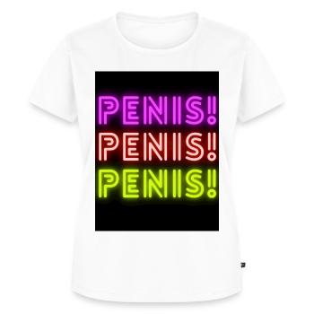 PENIS Party Neon - Frauen Premium Bio T-Shirt - Weiß - Vorne - AI Model Female 172 dark (172cm)