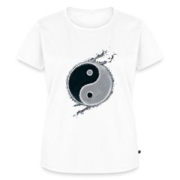 Yin Yang - Frauen Premium Bio T-Shirt - Weiß - Vorne - AI Model Female 172 dark (172cm)