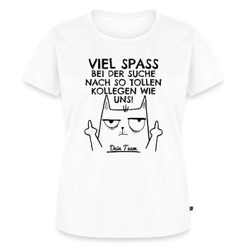 Abschied Kollege Abschiedsgeschenk Lustiger Spruch - Frauen Premium Bio T-Shirt - Weiß - Vorne - AI Model Female 172 dark (172cm)