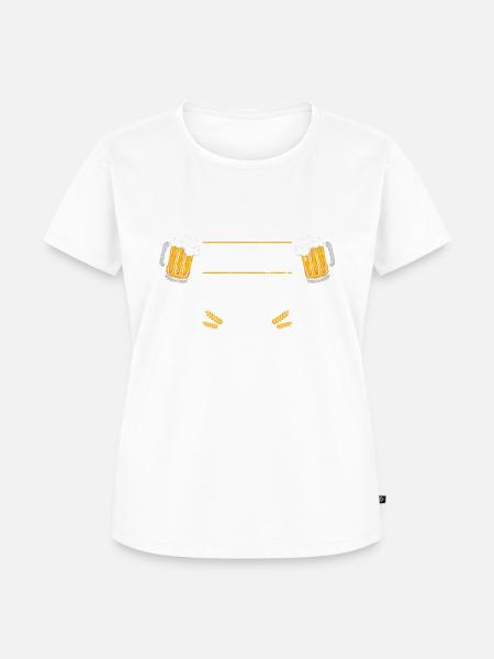 Halbzeit-werbespots Und Bier-t-shirt - Frauen Premium Bio T-Shirt - Weiß