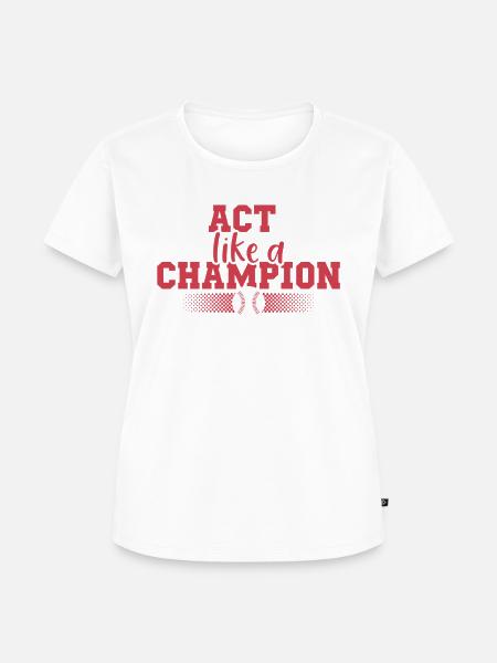 Motivierendes Baseball-t-shirt - Frauen Premium Bio T-Shirt - Weiß