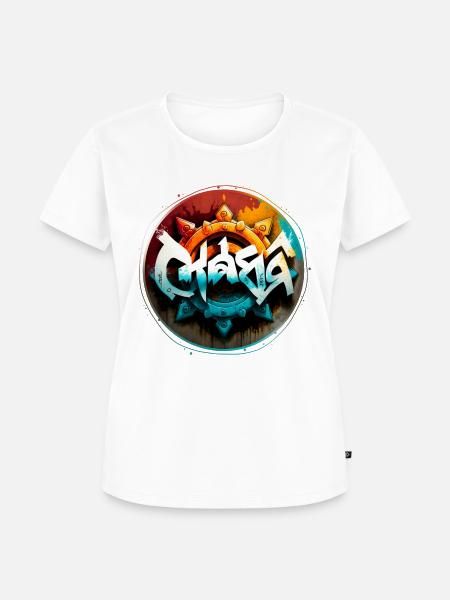 Chakras Graffiti Theme 1 - Frauen Premium Bio T-Shirt - Weiß