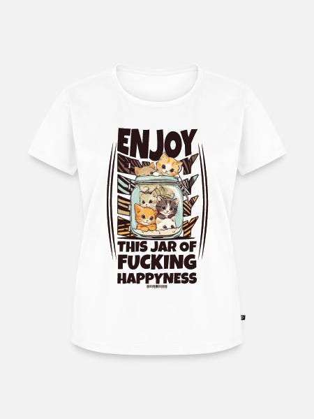 Jar of Happyness - Frauen Premium Bio T-Shirt - Weiß
