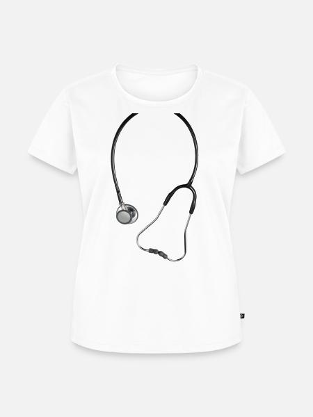 Realistischer Stethoskop - Frauen Premium Bio T-Shirt - Weiß