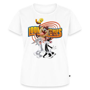 Looney Tunes Bugs Bunny, Taz, Sylvester & Tweety - Frauen Premium Bio T-Shirt - Weiß - Vorne - AI Model Female 172 dark (172cm)
