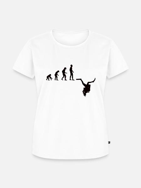 Tauchen Evolution | Menschen Entwicklung Idee - Frauen Premium Bio T-Shirt - Weiß