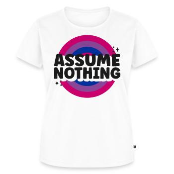 Biseksuel Bi Pride Flag Antag - Premium økologisk T-shirt til kvinder - hvid - Foran - AI Model Female 172 dark (172cm)