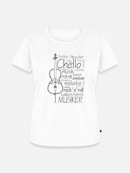 Cello - Frauen Premium Bio T-Shirt - Weiß