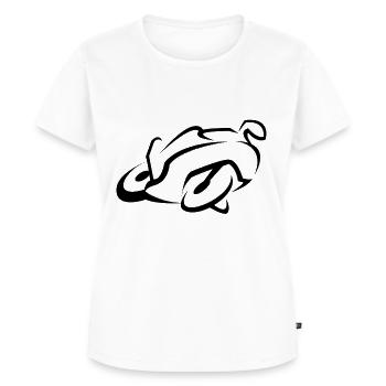 Motocicleta - Camiseta ecológica prémium para mujer - blanco - delante - AI Model Female 172 dark (172cm)