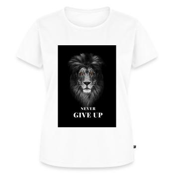 Never Give up - Frauen Premium Bio T-Shirt - Weiß - Vorne - AI Model Female 172 dark (172cm)