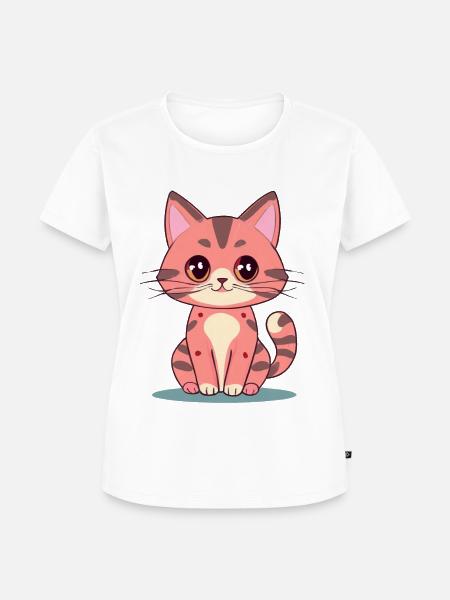 Kawaii Katze - Frauen Premium Bio T-Shirt - Weiß