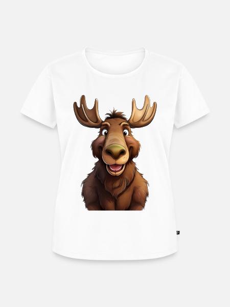 Elch - Frauen Premium Bio T-Shirt - Weiß