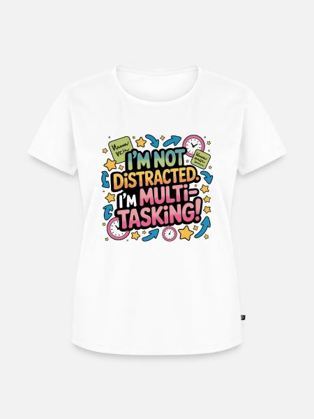 ADHS-Multitasking - Frauen Premium Bio T-Shirt - Weiß
