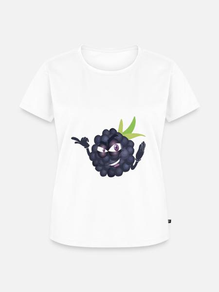 Brombeere - Frauen Premium Bio T-Shirt - Weiß