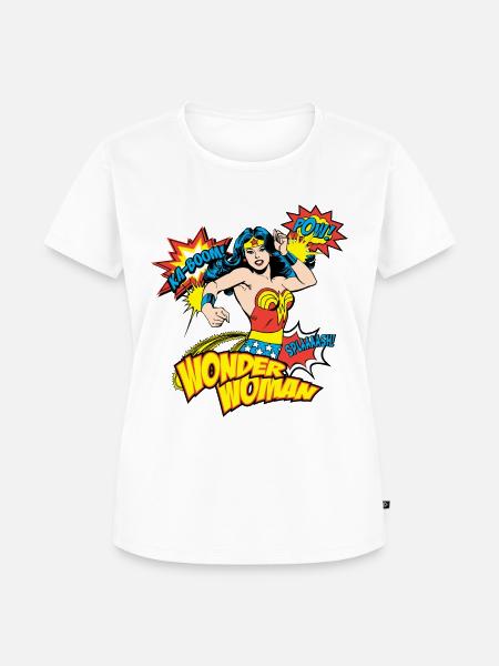 DC Comics Retro Wonder Woman - Frauen Premium Bio T-Shirt - Weiß