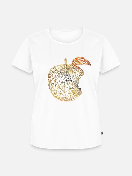 Poly Apfel Golden - Frauen Premium Bio T-Shirt - Weiß