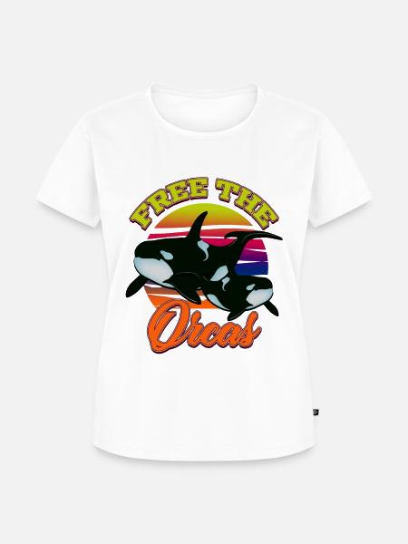 Free the orcas - Frauen Premium Bio T-Shirt - Weiß