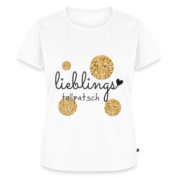 Lieblings Tollpatsch - Frauen Premium Bio T-Shirt - Weiß - Vorne - AI Model Female 172 dark (172cm)