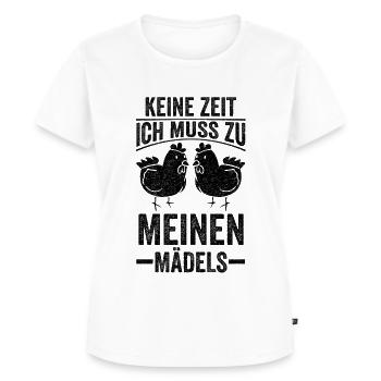 Hühner Hühnerbesitzer Henne Hahn Bauer Geschenk - Frauen Premium Bio T-Shirt - Weiß - Vorne - AI Model Female 172 dark (172cm)