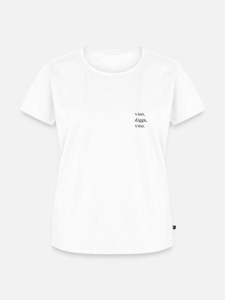 vino digga vino - Frauen Premium Bio T-Shirt - Weiß