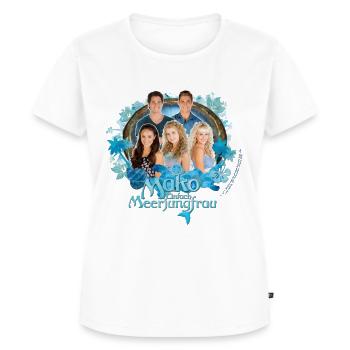 Mako Einfach Meerjungfrau Gruppe - Frauen Premium Bio T-Shirt - Weiß - Vorne - AI Model Female 172 dark (172cm)