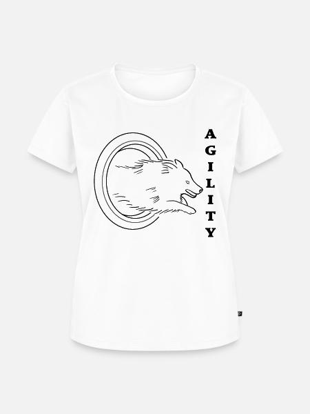 Agility Sheltie - Frauen Premium Bio T-Shirt - Weiß