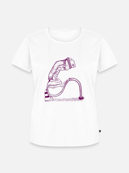 depressed traffic light - Frauen Premium Bio T-Shirt - Weiß