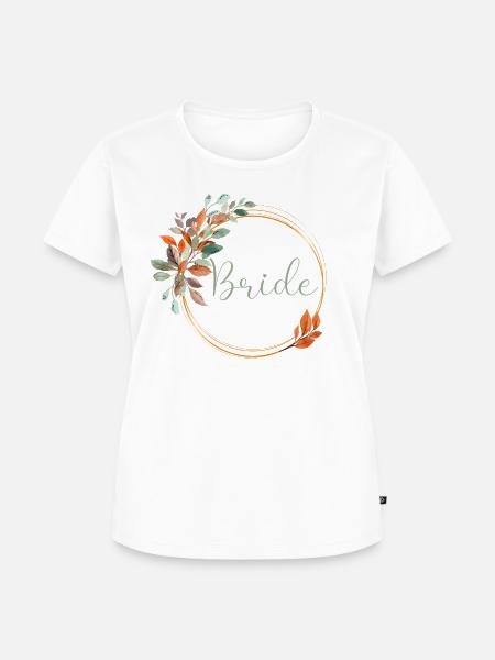 Orange Eukalyptus - Bride - Frauen Premium Bio T-Shirt - Weiß