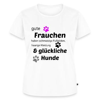 Hundeliebe, Hundeliebhaber - Frauen Premium Bio T-Shirt - Weiß - Vorne - AI Model Female 172 dark (172cm)