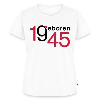 Guter Jahrgang 1945 geboren - Frauen Premium Bio T-Shirt - Weiß - Vorne - AI Model Female 172 dark (172cm)