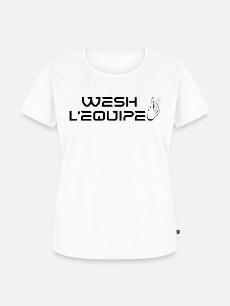 WESH DAS TEAM - Frauen Premium Bio T-Shirt - Weiß