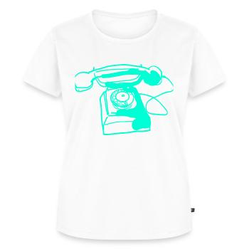 Ancien téléphone - T-shirt Premium bio Femme - blanc - Devant - AI Model Female 172 dark (172cm)