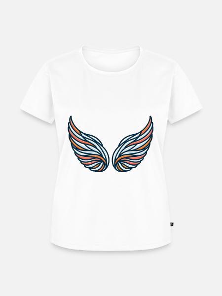 Kunstvolle Flügel-Muster Illustration - Frauen Premium Bio T-Shirt -
