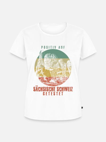 Sächsische Schweiz Klettern Wandern - Frauen Premium Bio T-Shirt - Weiß