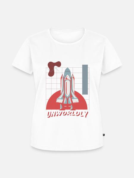 Weltfremd Spacerocket - Frauen Premium Bio T-Shirt - Weiß