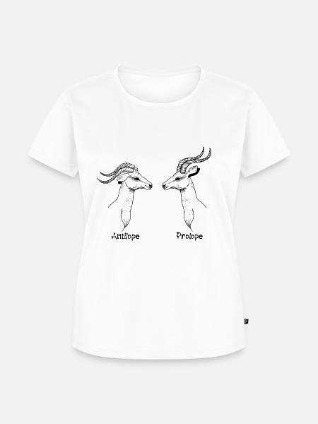 Antilope ProlopeSchwarz - Frauen Premium Bio T-Shirt - Weiß