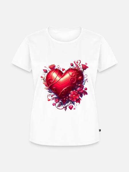 Herz der Liebe - Frauen Premium Bio T-Shirt - Weiß