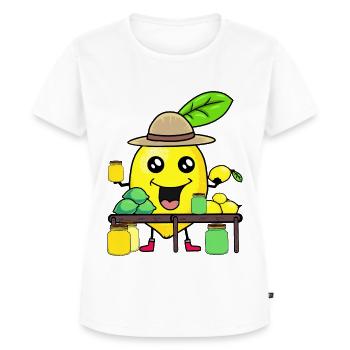 Lemon Lemons Juice Shop Lemon Summer Fruit - Women's Premium Organic T-shirt - white - Front - AI Model Female 172 dark (172cm)