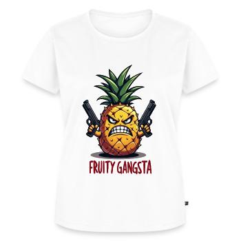 Pineapple Fruity Gangsta L’ananas le plus dur du monde - T-shirt Premium bio Femme - blanc - Devant - AI Model Female 172 dark (172cm)