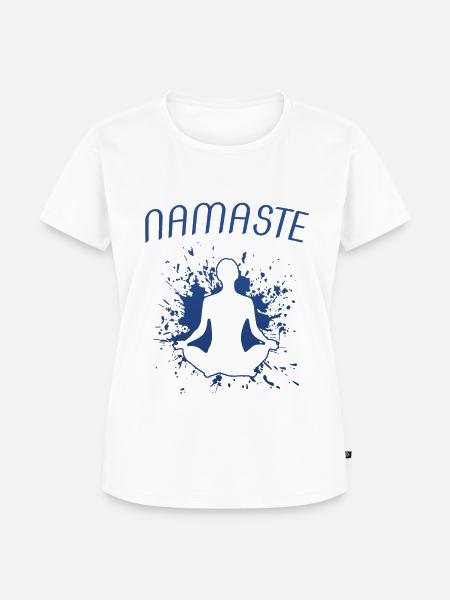Yoga Namaste - Frauen Premium Bio T-Shirt - Weiß