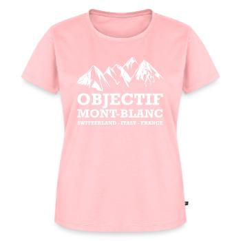 MONT BLANC - SUISSE ITALIE FRANCE - T-shirt Premium bio Femme - rose - Devant - AI Model Female 172 dark (172cm)