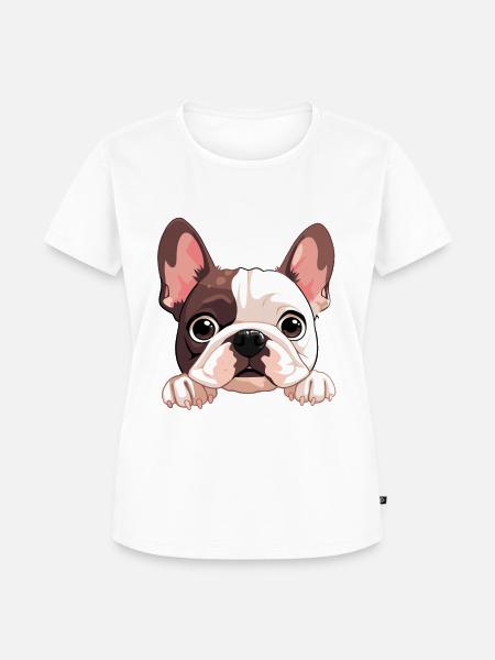 bulldogge welpen - Frauen Premium Bio T-Shirt - Weiß