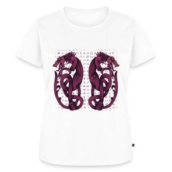 Nordisches Symbol - Frauen Premium Bio T-Shirt - Weiß - Vorne - AI Model Female 172 dark (172cm)