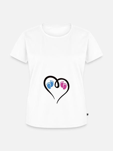 Zwillinge Junge und Mädchen - Frauen Premium Bio T-Shirt - Weiß