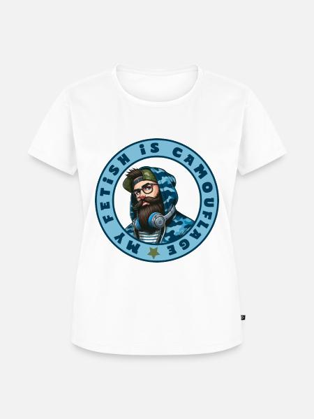my fetish is camouflage - Frauen Premium Bio T-Shirt - Weiß